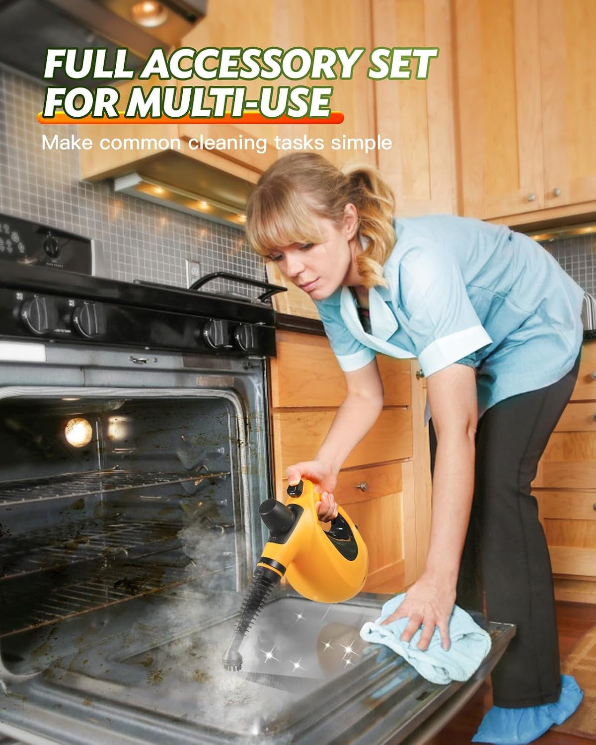 Handheld Steam Cleaner, Pressurized Multi-Surface Steam Cleaner with 11Pcs Accessories, Chemical Free Multi-Purpose Steam Cleaners for Home Use, Steamer for Cleaning Floor, Tile, Windows, Couch, Grout